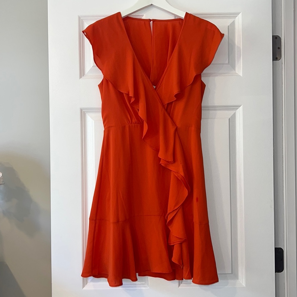 BCBGMAXAZRIA Coral Ruffle dress